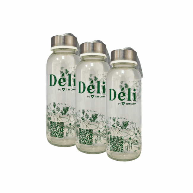 Combo 2 chai thủy tinh Déli
