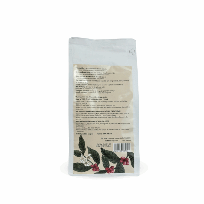 Cà Phê Bột Rang Xay 500g - 100% Robusta & Arabica - Hình ảnh 2