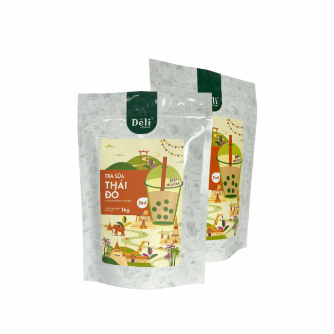 Bột trà sữa thái đỏ 3in1 Déli - 1kg (25 ly) - Hình ảnh 5