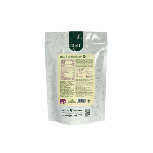 Bột trà sữa thái xanh 3in1 Déli - 1kg (25 ly) - Hình ảnh 4