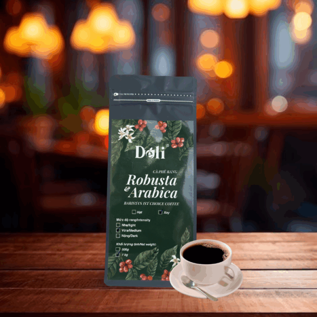 Cà Phê Bột Rang Xay 1kg - 100% Robusta & Arabica - Hình ảnh 4