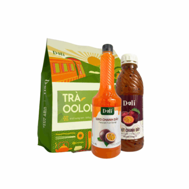 Combo Trà Chanh Dây [Trà Olong 500gr+ Mứt chanh dây 1L+ Siro chanh dây 1Lit Déli]