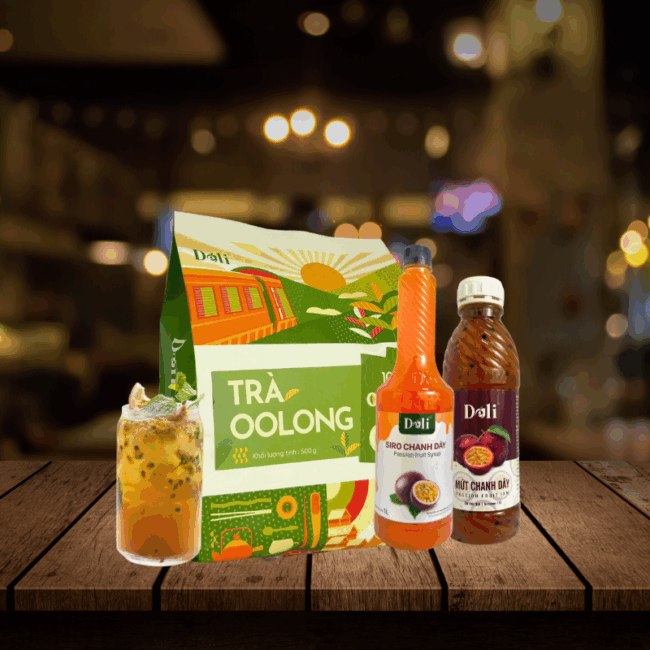 Combo Trà Chanh Dây [Trà Olong 500gr+ Mứt chanh dây 1L+ Siro chanh dây 1Lit Déli] - Hình ảnh 6