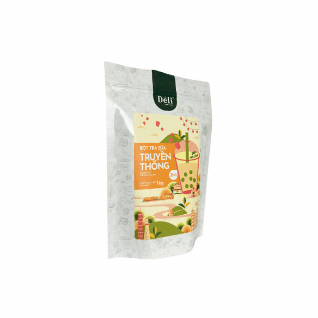 Combo Bột trà sữa khoai môn 1Kg + truyền thống 3in1 1Kg Déli - Hình ảnh 3