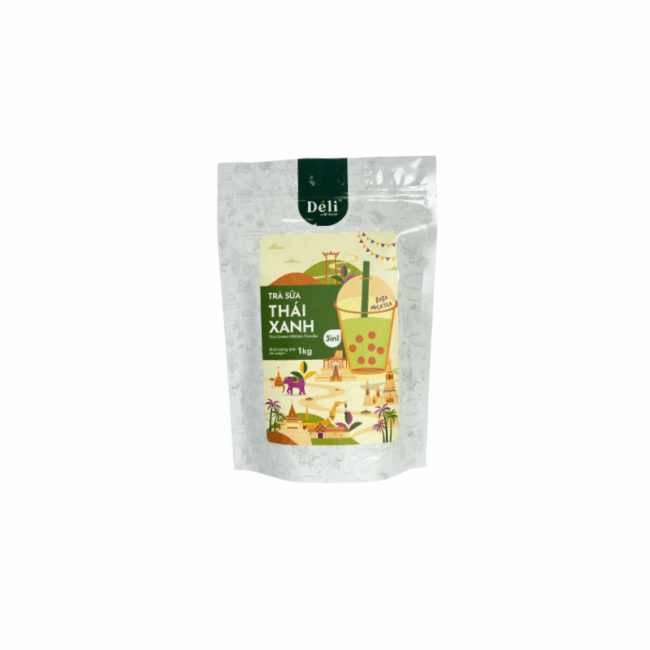 Combo Bột trà sữa thái xanh 1Kg + truyền thống 3in1 1Kg Déli - Hình ảnh 3