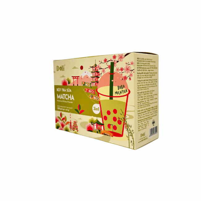 Bột Trà Sữa Matcha 3in1 Déli - 320g (Hộp/8 gói) - Image 3