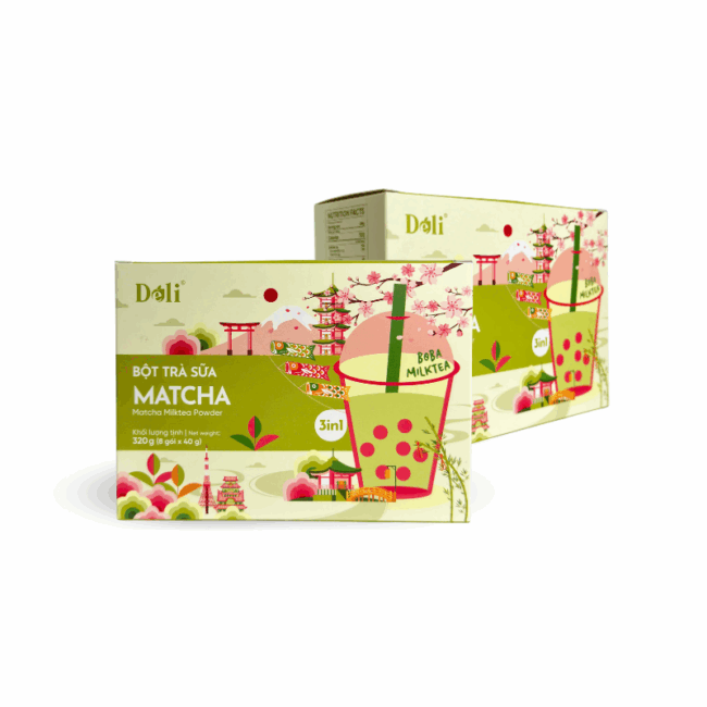 Bột Trà Sữa Matcha 3in1 Déli - 320g (Hộp/8 gói) - Image 4