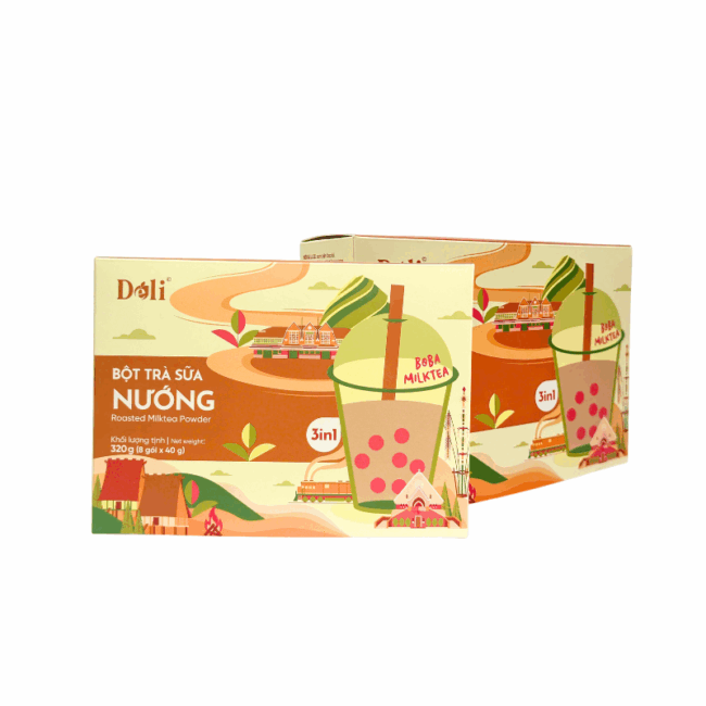 Bột Trà Sữa Nướng 3in1 Déli - 320gr (Hộp/8 gói) - Hình ảnh 4