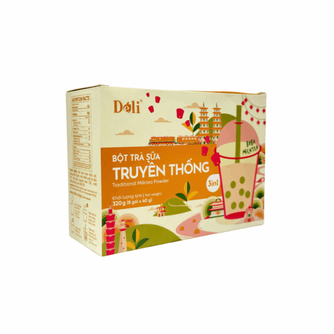 Bột Trà Sữa Truyền Thống 3in1 Déli - 320Gr (Hộp/8 gói) - Hình ảnh 2