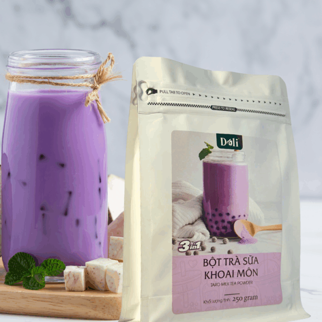 Bột trà sữa khoai môn 3in1 Déli - 250gr