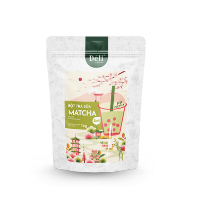 Bột trà sữa matcha 3in1 Déli - 1kg (25 ly)