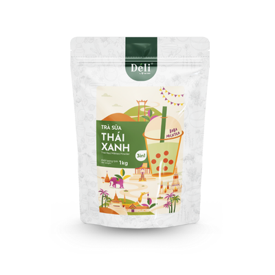 Bột trà sữa thái xanh 3in1 Déli - 1kg (25 ly)