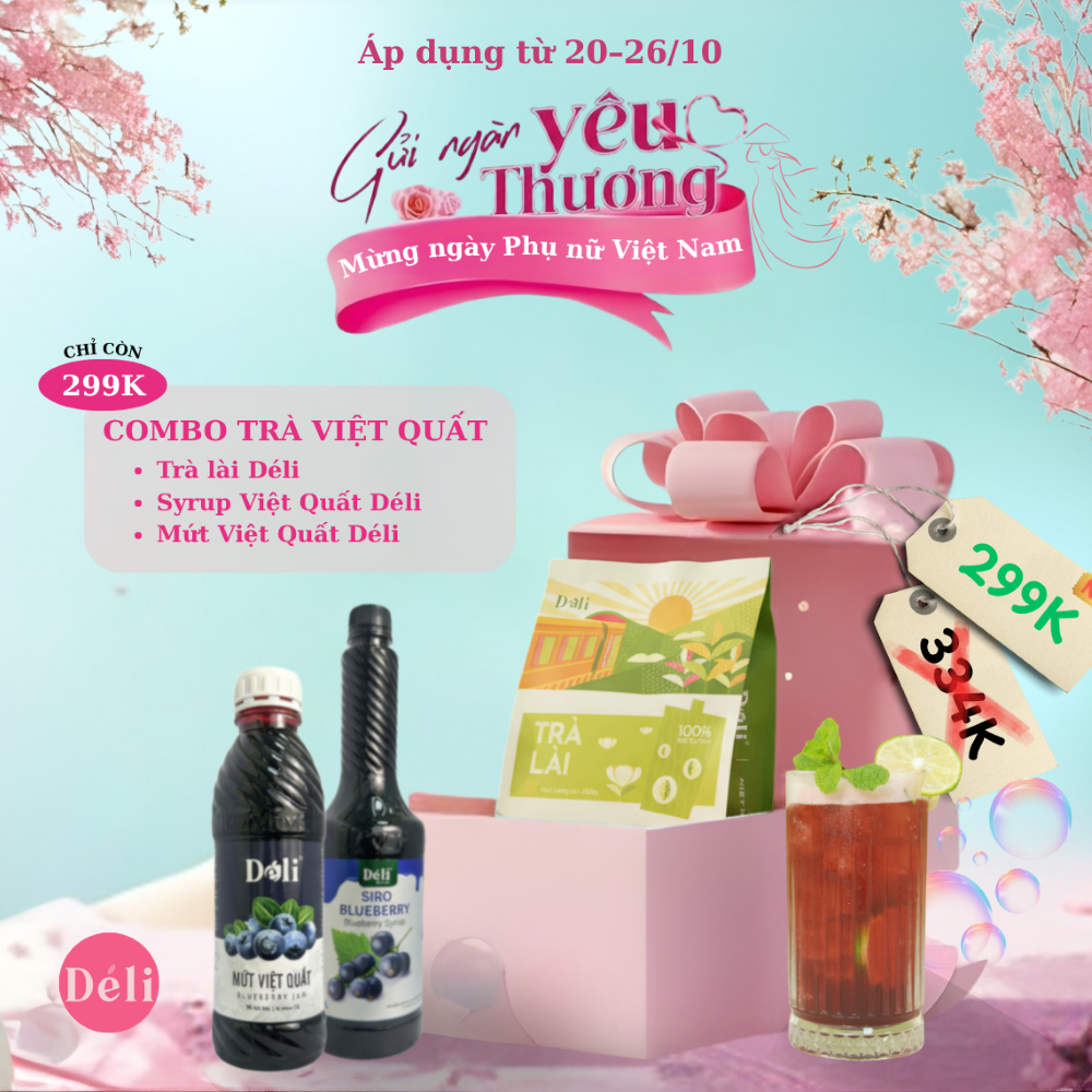 Combo Trà Việt Quất Déli